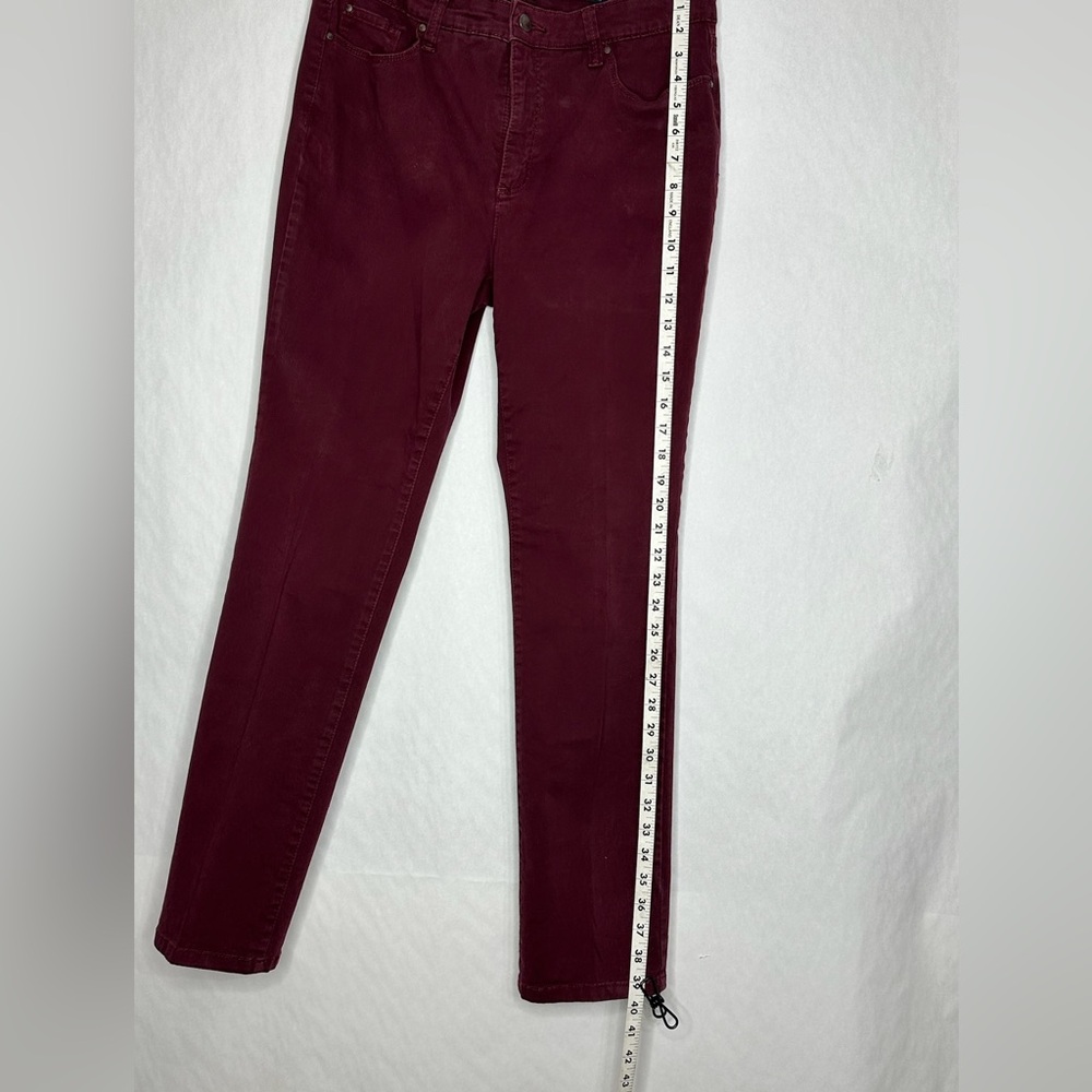 Charter Club Lexington Straight Cranberry Jeans Size 12 Coastal Preppy - Picture 12 of 12